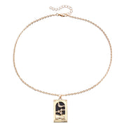 Ornament Simple Hot Girl Square Plate Necklace – Jewelry Gift Ideas — 5