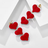 Earrings Personality Exaggerated Red Heart Long – Stylish Gifts — 12