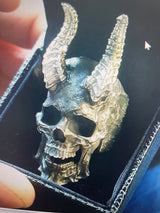 Skull And Horns Ghost Head Ring – Birthday Gifts — 5