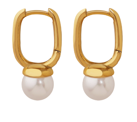 Veers Geometric Pearl Earrings – Everyday Gifts — 1
