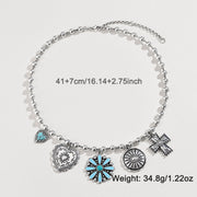 Personalized Turquoise Wax Rope Necklace Embossed – Jewelry Gift Ideas — 3