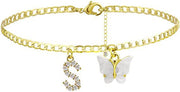 Butterfly Letter Feet Chain Fashion Inlaid Diamond – Stylish Gifts — 7