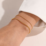 Women's Titanium Steel Snake Bone Chain Bracelet – Jewelry Gift Ideas — 2