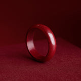 Women's Natural Raw Cinnabar Ring Niche Design Retro – Gifts for Her — 6