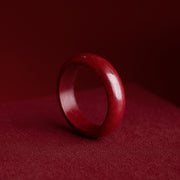 Women's Natural Raw Cinnabar Ring Niche Design Retro – Gifts for Her — 6
