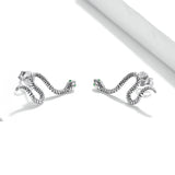 Green Zircon Girls' Smart Snake Stud Earrings – Tech Gifts — 2