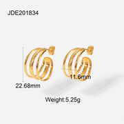 Gold Titanium Steel Chain Ear Ring Ladies – Surprise Gifts — 11