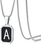 Stainless Steel 26 English Fashion Black Necklace – Jewelry Gift Ideas — 11
