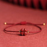Cinnabar Clover Red Rope Bracelet – Jewelry Gift Ideas — 2