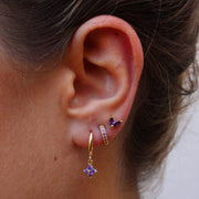 Women's Floral Clover Stacked Earrings Set – Gifts for Her — 1