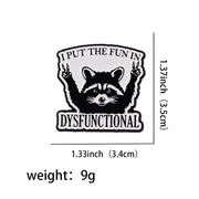 Cartoon Raccoon Brooch Golden M Badge – Jewelry Gift Ideas — 8