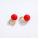 Earrings Frosted Shell Beads Solid Color – Everyday Gifts — 5