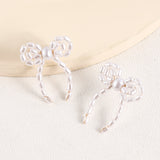 Vintage Plastic Pearl Bow Floral Hand-woven – Holiday Gift Ideas — 20