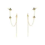 925 Silver Needle Long Chain Earrings Butterfly Ear – Surprise Gifts — 9