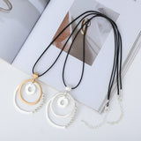 Minority Design Ring Sweater Chain Long Necklace – Jewelry Gift Ideas — 1