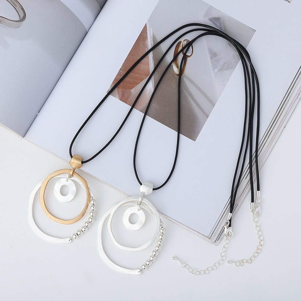 Minority Design Ring Sweater Chain Long Necklace – Jewelry Gift Ideas — 1