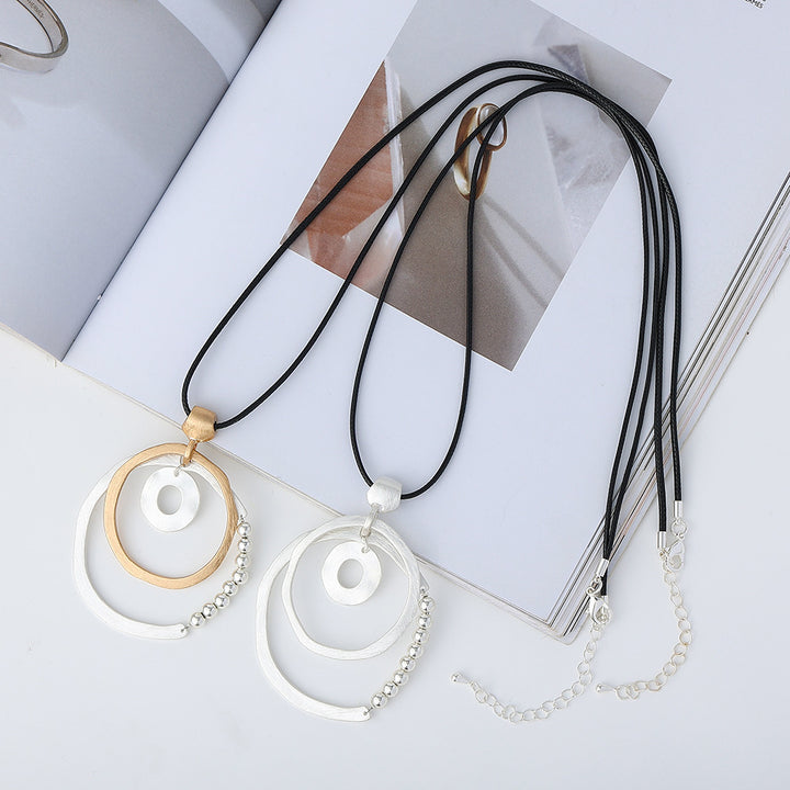 Minority Design Ring Sweater Chain Long Necklace – Jewelry Gift Ideas — 1