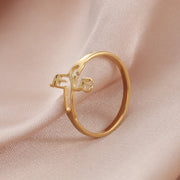 Simple Hollow Cross Interlaced Letter Women's Ring – Gifts for Her — 1