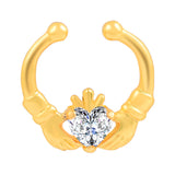 Zircon U Shaped Non Perforated Nose Hoop – Holiday Gift Ideas — 2