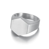 Simple Geometric Titanium Steel Neutral Ring – Useful Gifts — 6