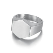 Simple Geometric Titanium Steel Neutral Ring – Useful Gifts — 6