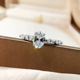 S925 Sterling Silver Egg Shape Oval 5A Zircon Ring – Practical Gifts — 3