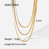 Geometric 18K Gold Plated 3mm Snake Chain Layer – Jewelry Gift Ideas — 5