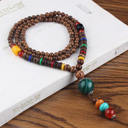 Men's And Women's Ethnic Necklaces Retro Wooden Beads – Gifts for Her — 2