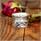 Wide Version Vintage Rotating Rose Ring Decompression – Surprise Gifts — 4