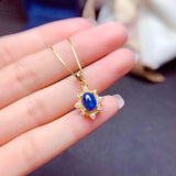 Silver Inlaid Blue Opal Ring Pendant Set – Jewelry Gift Ideas — 6