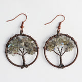 Crystal Gravel Bronze Wire Round Pendant Tree – Jewelry Gift Ideas — 5