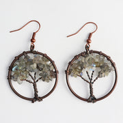 Crystal Gravel Bronze Wire Round Pendant Tree – Jewelry Gift Ideas — 5