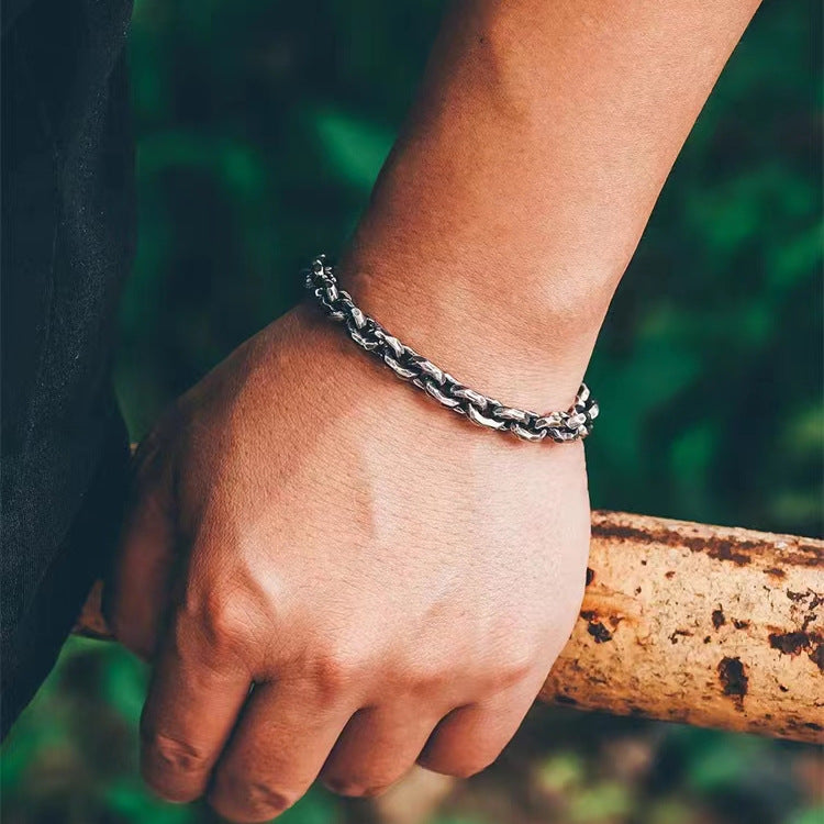 Hand Hammered Tone Bracelet Thai Silver Vintage – Jewelry Gift Ideas — 1