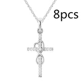 Alloy Pendant With Diamond And Eight-character – Jewelry Gift Ideas — 16