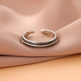 Vintage Leaves Creative Thai Silver Feather Ring – Gifts for Her — 5
