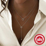 S925 Sterling Silver Ring Necklace INS – Jewelry Gift Ideas — 1