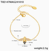 Female Cute Cartoon Bee Bracelet Golden – Jewelry Gift Ideas — 5