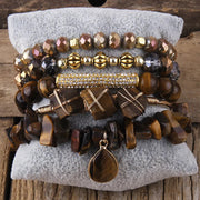 Natural Stone Glass Mixed Gravel Bracelet – Jewelry Gift Ideas — 15