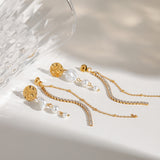 18K Dold Pearl White Zircon Claw Chain Tassel – Thoughtful Gifts — 5