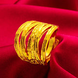 Alluvial Gold Line Ring Ornament Opening – Thoughtful Gifts — 5