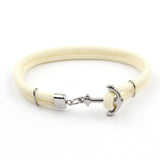Navy Hand Braided Stainless Steel Anchor Bracelet – Jewelry Gift Ideas — 2