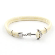 Navy Hand Braided Stainless Steel Anchor Bracelet – Jewelry Gift Ideas — 2