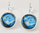 Vintage Flower Arrangement Glass Jewelry Earrings – Jewelry Gift Ideas — 3