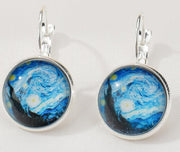 Vintage Flower Arrangement Glass Jewelry Earrings – Jewelry Gift Ideas — 3