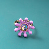 Cute Zircon Purple Flower Ring – Birthday Gifts — 4