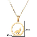 Niche Design Hollow Circle Wolf Pendant Graceful – Jewelry Gift Ideas — 7