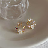 Shell Flower Butterfly Ear Stud – Stylish Gifts — 3