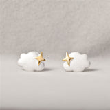 S925 Sterling Silver Star Cloud Stud Earrings – Small Gift Ideas — 5