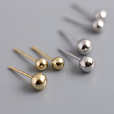 Sterling Silver Beans Round Bead Earrings – Thoughtful Gifts — 5