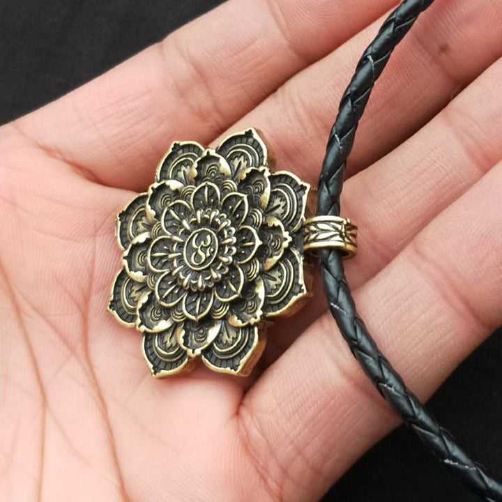 Women's Double Sided Mandala Flower Pendant – Jewelry Gift Ideas — 1